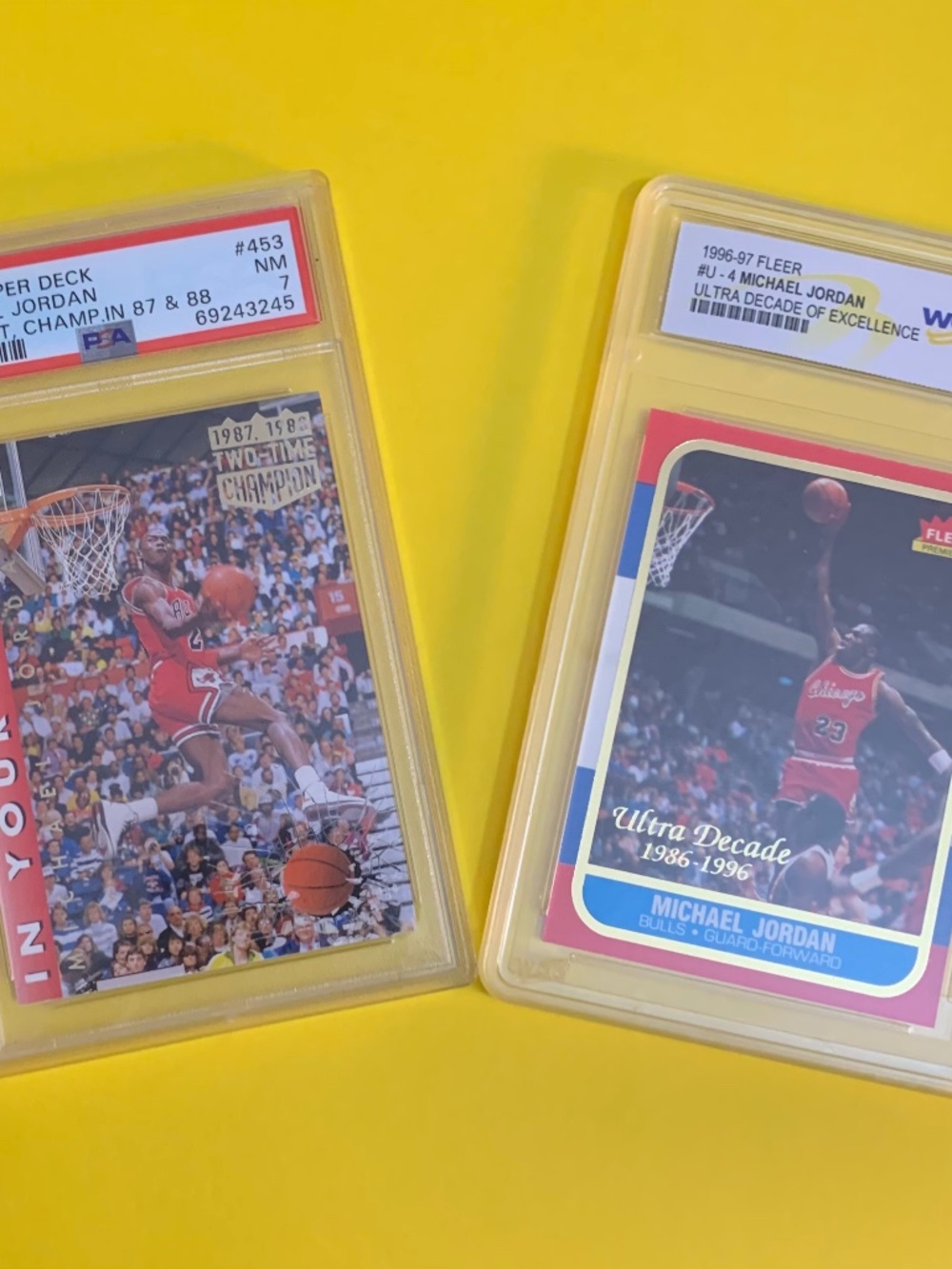 Michael Jordan PSA graded basketball cards Fleer, Upper Deck